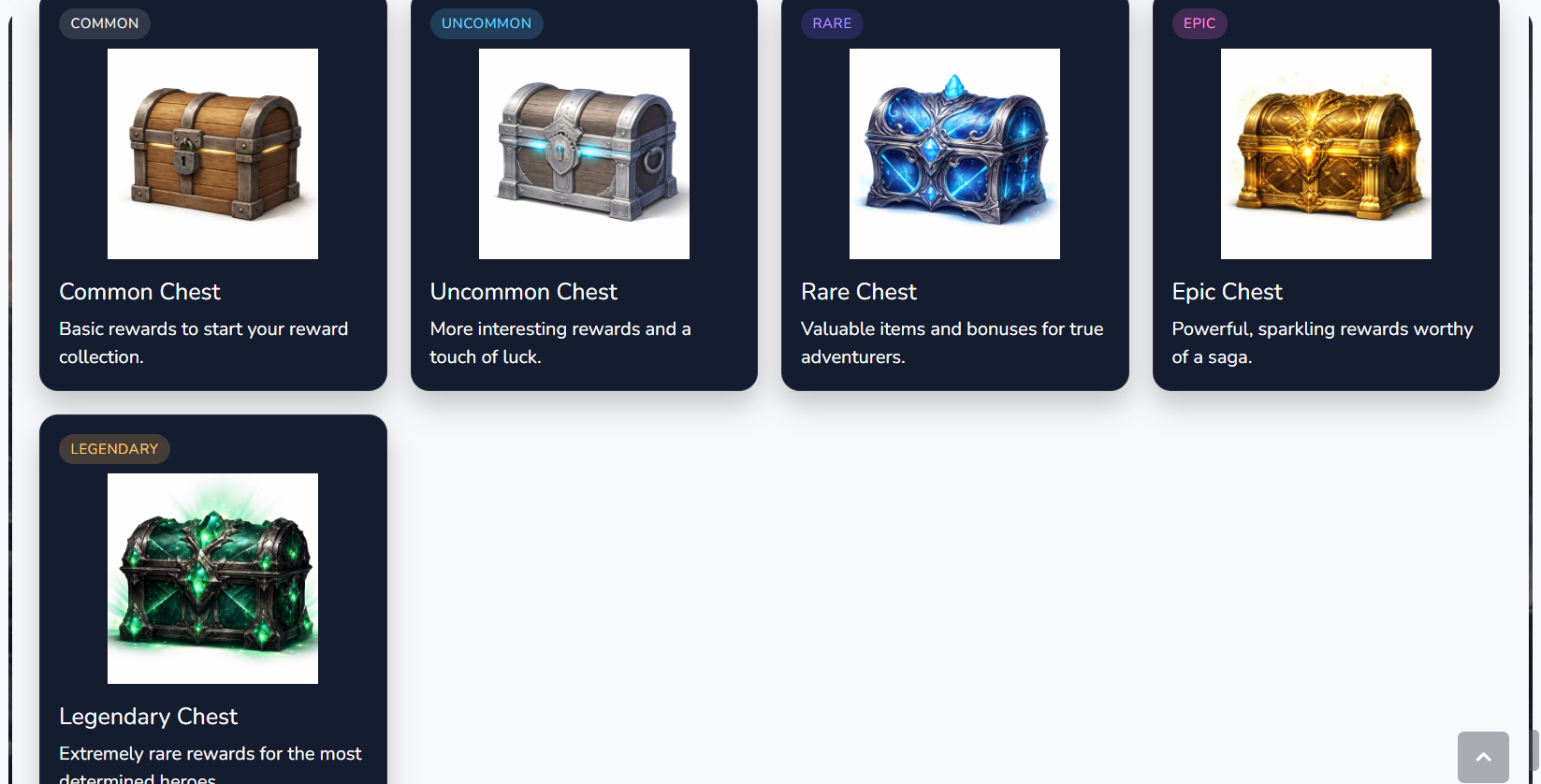 ChronoQuest student screen with chests and rewards